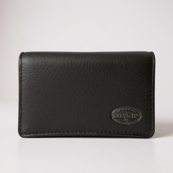 Fossil Leather Wallet Mens Bifold Brown Slim Card Holder ID Minimalist Wallet - Picture 1 of 5